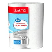 Great Value Everyday Strong Paper Towels, 2 Double Rolls