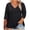 Black, variant on Cotton Plus Size Tops for Women Loose Fit 3/4 Sleeve V Neck Tee Shirt Soft Casual Plain Tshirts (2XL, White)
