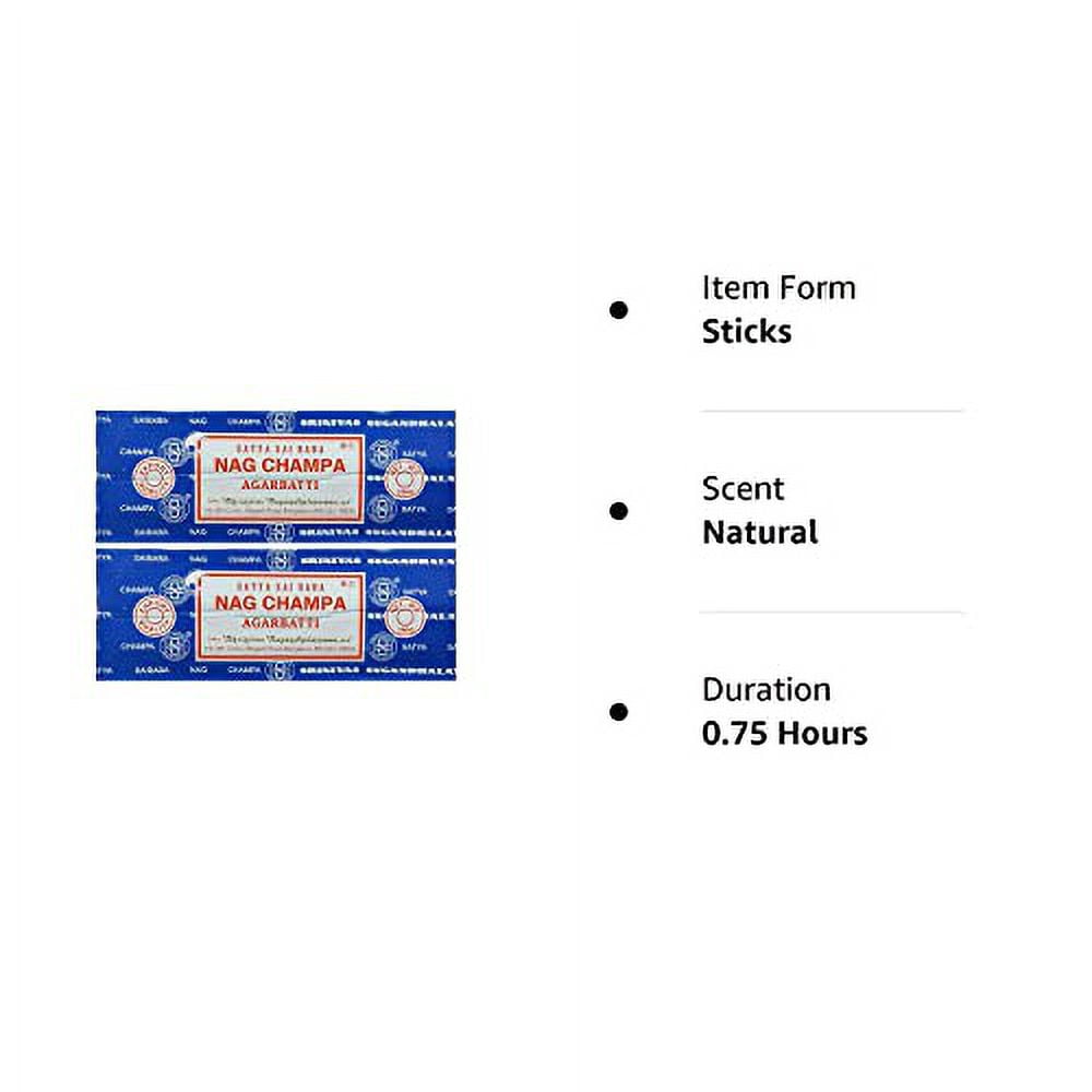 Satya Sai Baba Nag Champa Agarbatti Pack of 2 Incense Sticks Boxes 250gms Each Hand Rolled Agarbatti Fine Quality Incense Sticks for Purification, Relaxation, Positivity, Yoga, Meditation