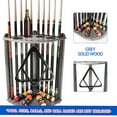 thumbnail image 6 of GSE Games & Sports Expert Corner Style Floor Stand Billiard Pool Cue Rack with Score Counters. Holds 10 Cue Sticks, 2 Ball Racks,16 Pool Balls - Brushed Gray, 6 of 8