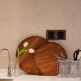 thumbnail image 7 of GoXteam Acacia Wood Round Wood Tray for Coffee Table, 11.5 Inch Wooden Serving Decorative Trays for Home, 7 of 7
