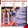 thumbnail image 4 of Uxcell Ice Wine Bag, Portable Collapsible Clear Wine Pouch Cooler Clear Gift Bag with Handles for Champagne Green, 4 of 7