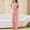 Pink, variant on Wensltd Plus Size Pajama Set for Women Short Sleeve Top Long Pants Loungewear Sleepwear
