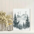 thumbnail image 2 of Misty Mountain Deer Canvas Print Wall Art， Perfect for Living Room， Bedroom， Office， Bathroom， and Dining Room Decor, 2 of 8
