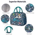 thumbnail image 4 of Womens Colorful Dinosaurs Flowers Border Pattern Lunch Box for Work,Insulated Lunch Bag for Women,Loncheras Para Mujer,Leakproof Adult Lunch Bag for Work,Beach,Travel,Picnic,Camping, 4 of 7