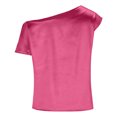 thumbnail image 5 of Women's Tennis Tanks Silk Satin Sleeveless U Neck Top with Lightweight Dressy Blouse Feel Casual Summer Sleeveless Shirt for Women Hot Pink M, 5 of 5