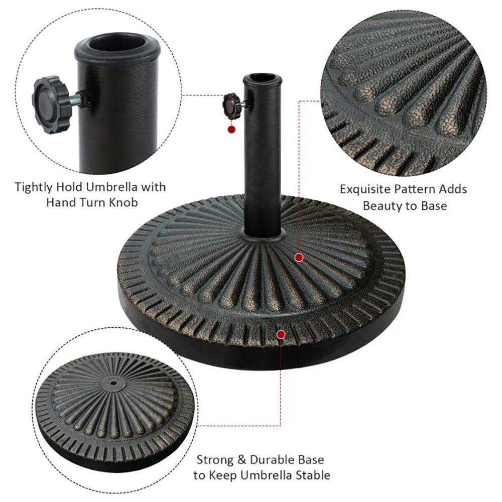 Aimee Lii 31.5 lbs Market Heavy-Duty Outdoor Stand Bronze Umbrella Base, Patio Umbrella Base Aimee Lii 31.5 lbs Market Heavy-Duty Outdoor Stand Bronze Umbrella Base, Patio Umbrella Base