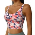 thumbnail image 2 of Kdxio Japanese Cherry Blossoms Print Workout Crop Tank Top for Women Racerback Yoga Tank Tops Athletic Sports Shirts Exercise Undershirts, 2 of 9