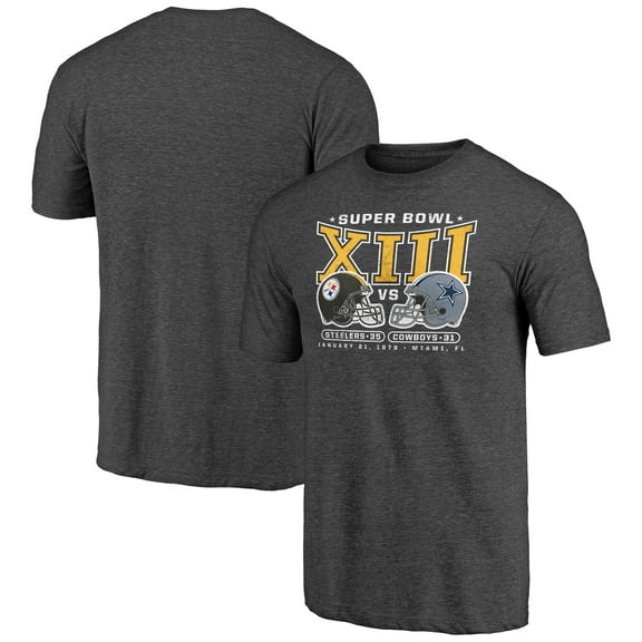 Men's Charcoal Pittsburgh Steelers Vintage Tri-Blend T-Shirt