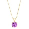 thumbnail image 4 of 3 ct Brilliant Round Cut Solitaire Simulated Alexandrite 18K Yellow Gold Pendant with 16" Chain, 4 of 4