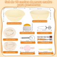 thumbnail image 2 of Juego Completo de 10 Piezas para Hacer Pan de Masa Madre, con 2 Canastas de Silicona (9”/22.8cm y 10”/25.4cm) con Forros de Lino, Cuchilla Lame, Espátulas, Tamiz y Accesorios - Incluye Base de Hornear, 2 of 4