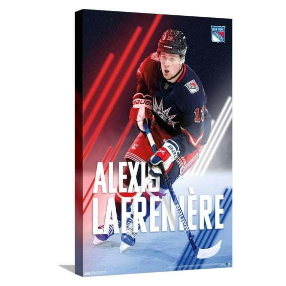 NHL New York Rangers - Alexis Lafrenière 20 Canvas Wall Poster, 14.725" x 22.375"