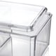 thumbnail image 3 of Caja de almacenamiento de cosméticos con almohadilla de algodón de 3 rejillas, dispensador de bolas de bastoncillos de algodón impermeable, organizador de maquillaje transparente acrílico, 3 of 8