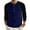 Dark Blue_06#701, variant on Homozy Mens Slim Fit T Shirts Button Crew Neck Long Sleeve Color Block Tshirts Casual Raglan Jersey Baseball Tee Shirt Royal Blue M