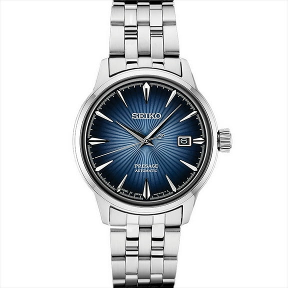 Seiko Men's Presage 23 Jewel Automatic Blue Dial 50M Water Resistance Watch with Date