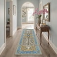 thumbnail image 5 of GENIMO 5'x7' Area Rug for Living Room, Machine Washable Non Slip Low Pile Rug for Bedroom Dining Room, Modern Animal Print, Dusty Blue, 5 of 6