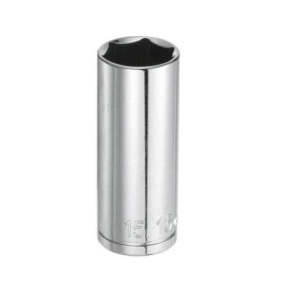 Unique Bargains 15/16' 6 Point Deep Socket 1/2' Drive 3' Length SAE Sizes Chromium Vanadium Steel
