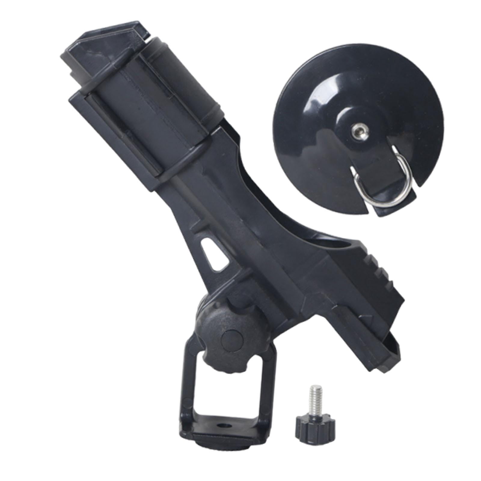 Miulika Fishing Rod Holder Adjustable Fishing Pole Holder Inflatable Boat Rod Mount Bracket Secure Accessories Lightweight Construction Suitable for Kayak Boa Black Base
