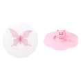 thumbnail image 1 of Tapa Antipolvo Silicona Con Forma Mariposa Transparente Dibujos Animados () Rosa, 1 of 7