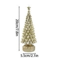 thumbnail image 3 of Tabletop Christmas Tree Figurines Set - 7.8 Inch Resin Xmas Trees with Glitter for Rustic Home Decor, Mantel Displays and Indoor Holiday Christmas Decorations, 3 of 5