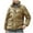 Khaki, variant on CHUMUD Women's Winter Puffer Jacket Warm Cotton Padded Coat Snap Zip Up Stand-up Collar Down Outerwear with Pockets