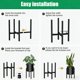 thumbnail image 4 of CaiYueKe Adjustable Telescopic Plant Stand Indoor Flower Pot Rack Metal Display Shelf for Home Decor Garden Patio Living Room Houseplants Holder Organizer, 4 of 8
