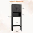 thumbnail image 4 of Freestanding Over Toilet Storage Cabinet,Above Toilet Storage Cabinet with Open Storage Shelf,Adjustable Shelf,Open Organizer, Reversible Side Rack, Anti-Tip Space Saver for Restroom Laundry Room, 4 of 8