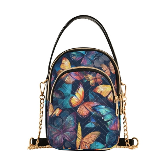 joogoo Women Butterflies Beautiful Chain Crossbody Bags Shoulder Handbag Phone Purse