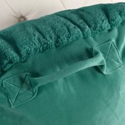 Home Soft Things Faux Fur Bedrest Pillow - Teal Green - 20 x 18 x 17