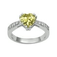 thumbnail image 1 of Bague de Promesse Solitaire pour Femmes en Argent Sterling 925 Quartz Citron 8 mm, 1 of 2