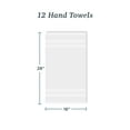 thumbnail image 2 of Welhome 12 Pack 100% Cotton Multipurpose Commercial Wholesale Hand Towels Set, White, 580 GSM, Bulk Towels, Soft, Durable & Absorbent Bathroom Towels, 2 of 8