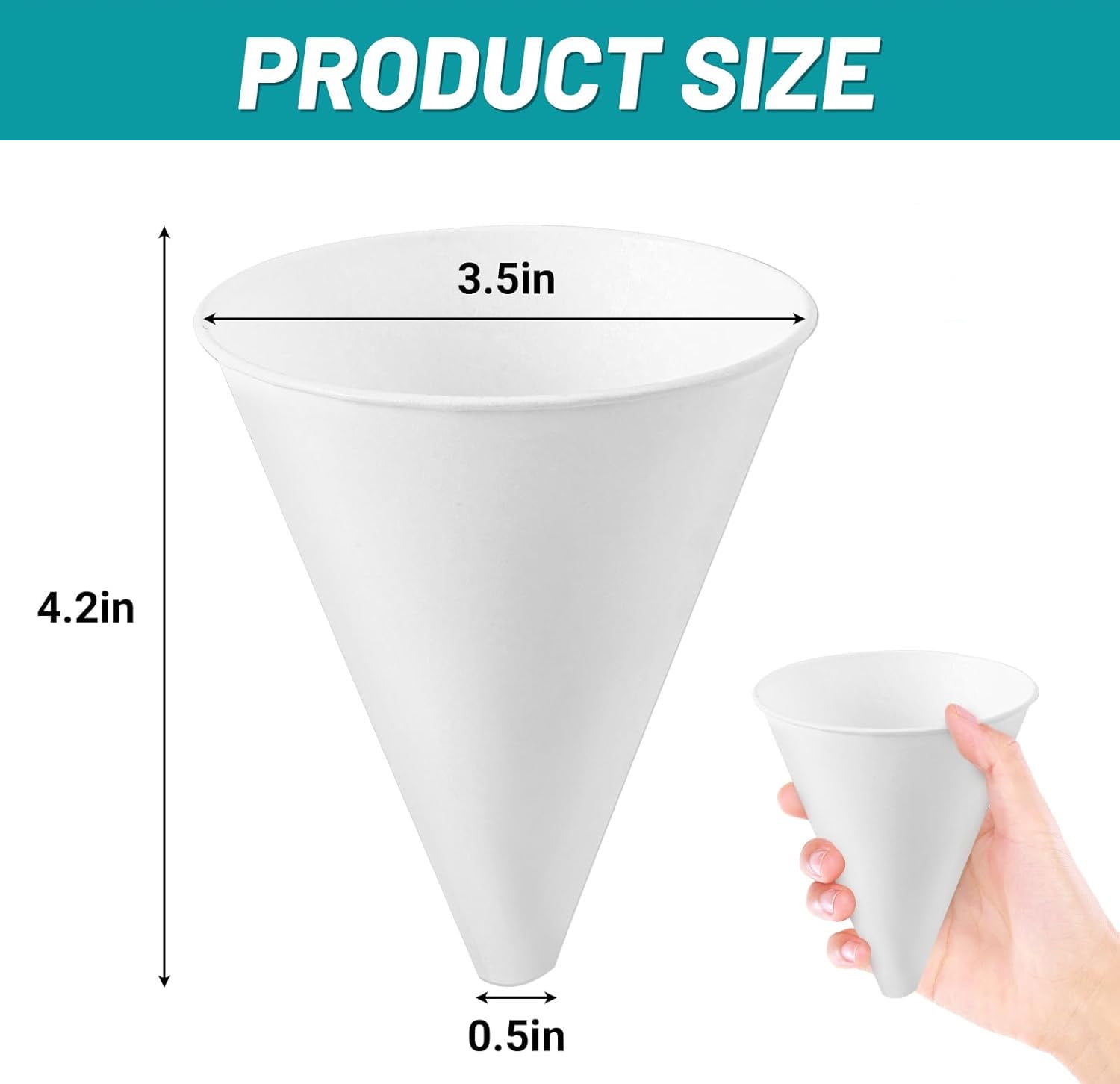 50pcs Disposable Oil Funnel Engine Oil Cone Funnel Paper Anti-Spill Funnel For Car Oil Bottles Engine Oil Tank - View #3
