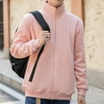 thumbnail image 4 of Maoxin Mens Jackets Men's Casual Loose Fitting Workwear Long Sleeved Hooded Jacket Pink S, 4 of 4