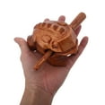 thumbnail image 5 of Clispeed 1 Set Wooden Frog Instrument Decor Lifelike Frog Figurine for Practice with Fun Musical Instrument, 5 of 8