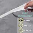 thumbnail image 4 of Cortina opaca para puerta francesa de fácil instalación, 90 % - 95 % de bloqueo de luz para puertas corredizas, juego de 2, 66 x 203 cm, gris, tecnología de triple tejido, segura para niños,, 4 of 6