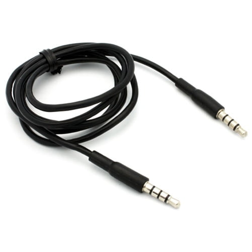 BLACK BRAIDED AUX CABLE CAR STEREO WIRE AUDIO SPEAKER P7M for PHONE TABLETS 