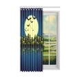 thumbnail image 2 of MKHERT Cartoon Night City Window Curtain Living Room,Bedroom Window Drapes 52x84 inch, 2 of 3
