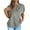 #Gray, variant on Otvok Womens Cotton and Linen T-Shirt Casual V-Neck Solid Color Short Sleeved Loose Top