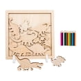 thumbnail image 4 of HILABEE Wooden Doodle Animal Puzzle Handmade Craft Education Learning Montessori D, 4 of 8
