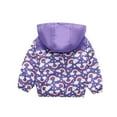 thumbnail image 4 of ATOGUTA Boys Fleece Sherpa Jacket Fashion Cute Dinosaur Pattern Windproof Jacket Hooded Coat Purple, Size 3T-9, 4 of 6
