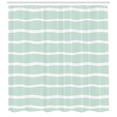 thumbnail image 3 of Ambesonne Pastel Shower Curtain, Wavy Lines White Striped, 69"Wx84"L, Almond Green White, 3 of 3
