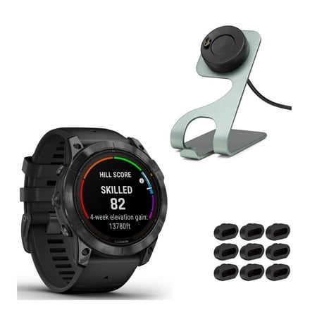 Garmin fenix 7X Pro Solar 51mm GPS Smartwatch (Silver/Graphite) Bundle