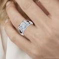 thumbnail image 6 of Pompeii Certified 3Ct East West Emerald Diamond Engagement Ring 14k Gold or Pt Lab Grown, 6 of 7