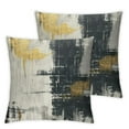 thumbnail image 2 of Acheng Throw Pillow Covers Home Decor Set of 2 Abstract Black Gold Painting Pillow Cases Decorative Outdoor Cushion Couch Sofa Pillowcases White, 2 of 6