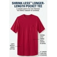 thumbnail image 2 of KingSize Men's Big & Tall Shrink-Less Lightweight Longer-Length Crewneck Pocket T-Shirt, 2 of 6