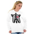 thumbnail image 4 of Skeleton Rib Cage Cute Set His Hers Women Crewneck Sweatshirt Brisco Brands X, 4 of 7