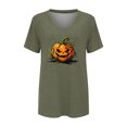 thumbnail image 4 of Halloween Shirts for Women V Neck Tops for Women Halloween Graphic Tee Womens Summer Tops Ladies' Halloween Top Summer Tops for Women Oversized Tshirts Tshirts for Women Vintage Tshirts Womens Tops, 4 of 4