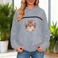 thumbnail image 3 of Pet Pouch Hoodie for Women with Kangaroo Pocket,Cat Dog Carrier Hoodies,Winter Warm Fleece Pullover Soft Lightweight Sweatshirts for Pet Animal Lover, 3 of 6