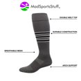 thumbnail image 2 of Gridiron 3 Stripe Football Socks (Graphite/Black/White, Medium) - Graphite/Black/White,Medium, 2 of 3