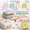 thumbnail image 2 of Plastic Storage Box Light Blue Mini Suitcase Design with Extendable Handle for Student Toys Snacks Portable Organizer for Travel Daily Use, 2 of 8